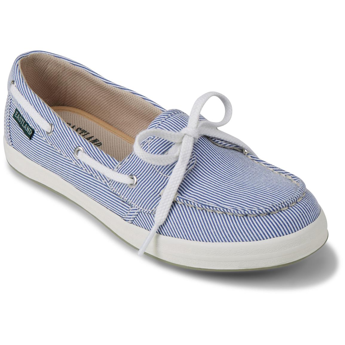 Eastland Women&#39;s Skip Canvas Slip-On Boat Shoes - 674358, Boat & Water Shoes at Sportsman&#39;s Guide
