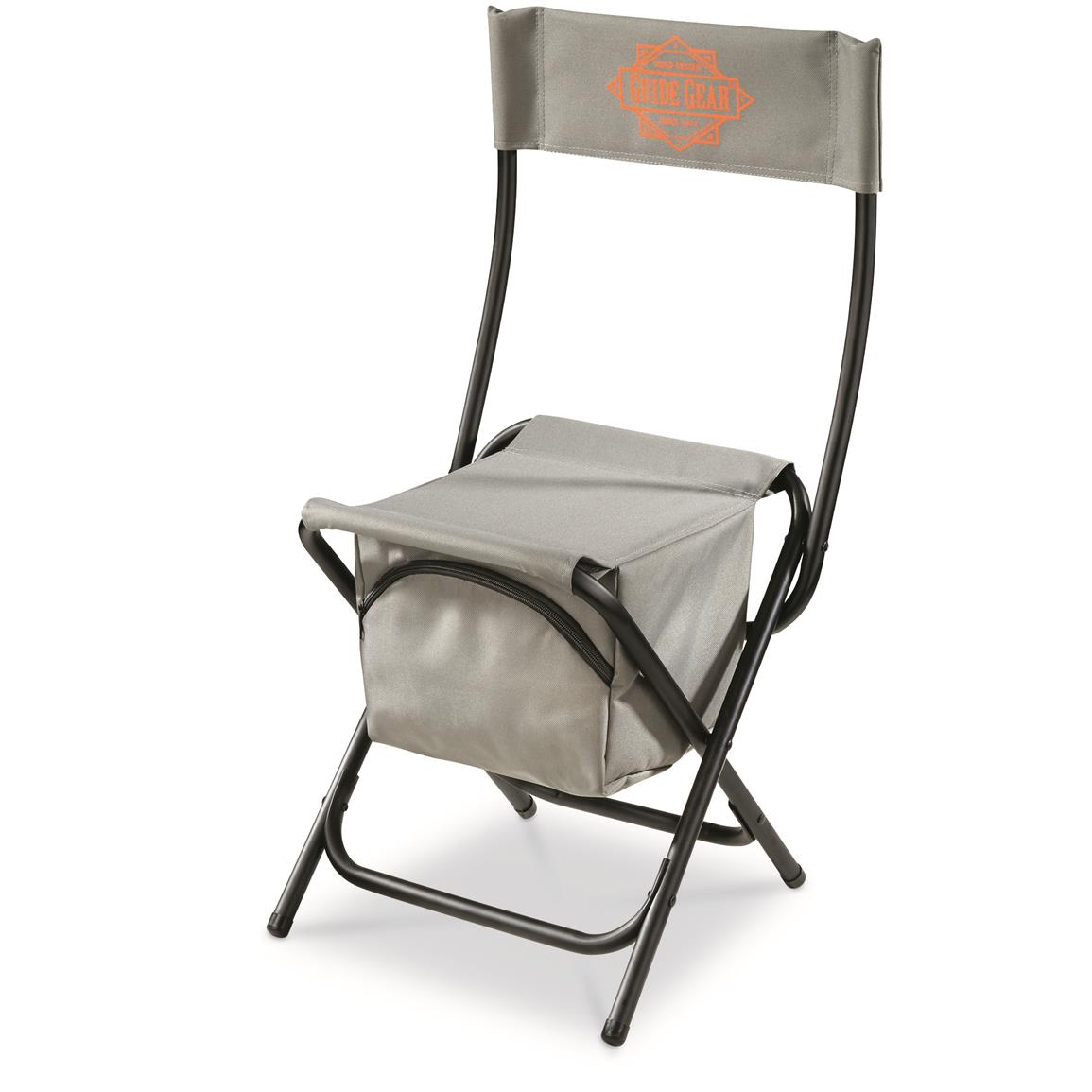 Guide Gear Folding Cooler Ice Fishing Chair - 676136, Ice Fishing Gear