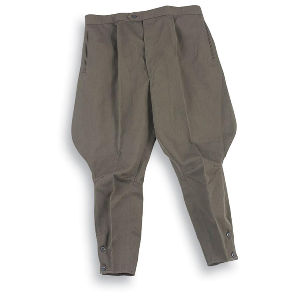 2 New East German Military Surplus Riding Pants, Gray - 68572, Pants at 