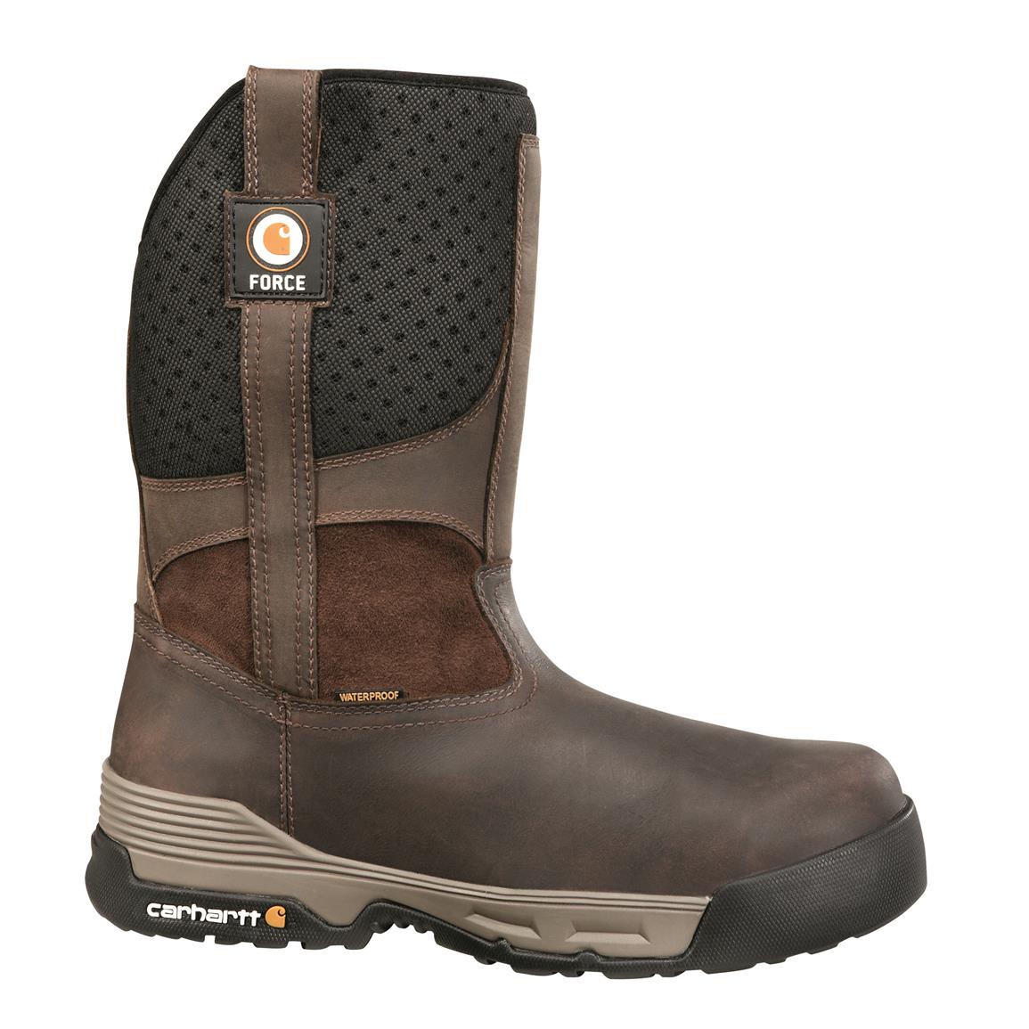 Carhartt Force Mens Waterproof 10 Composite Toe Pull On Work Boots