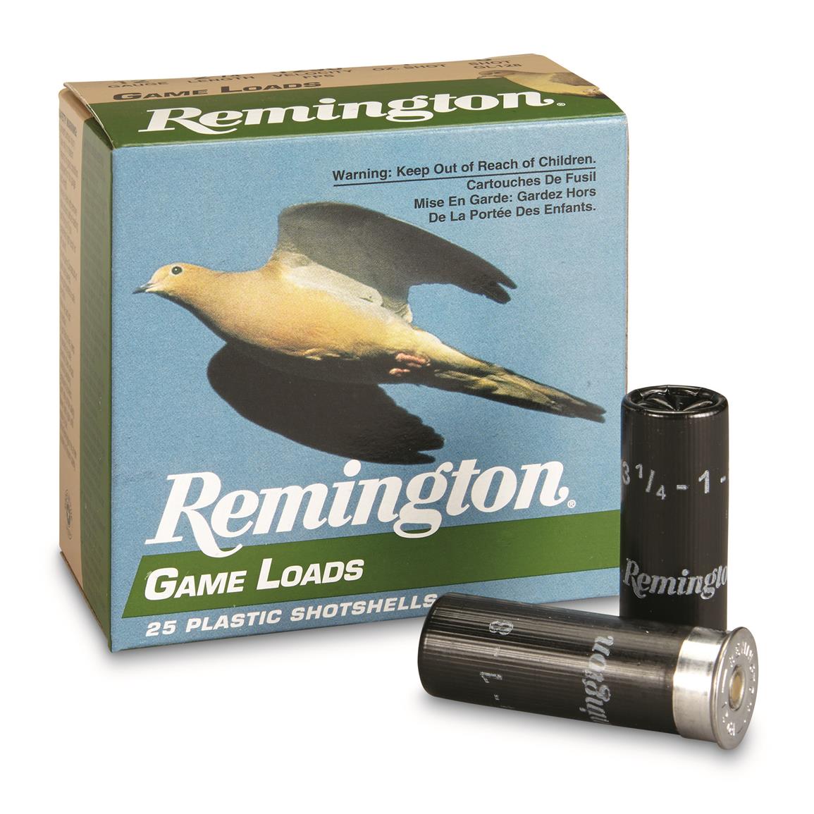 Remington, Lead Game Loads, 12 Gauge, 2 3/4" 1 ozs., 25