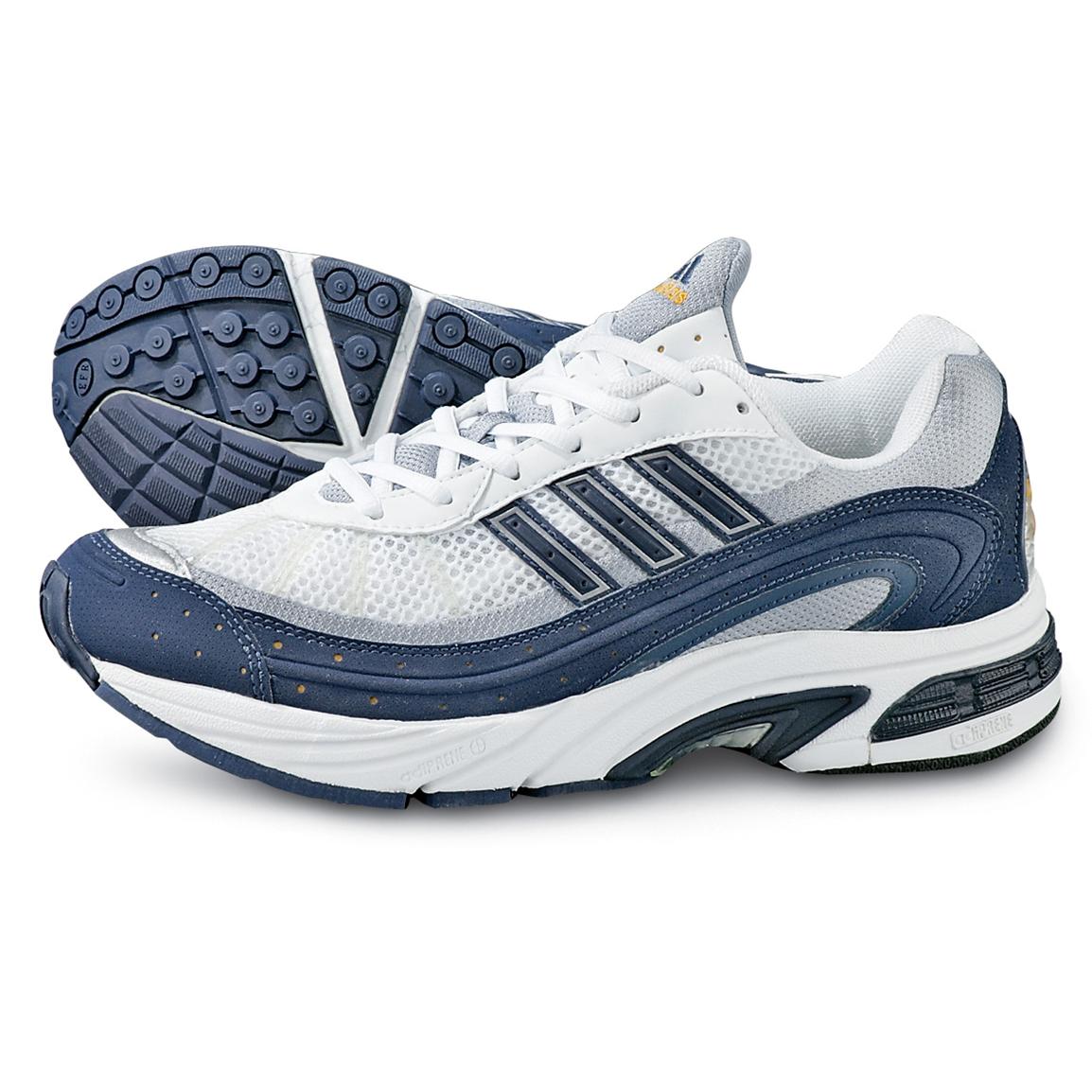Men's AdidasÂ® Cairo Running Shoes, White / Navy - 92316, Running Shoes & Sneakers at Sportsman's 