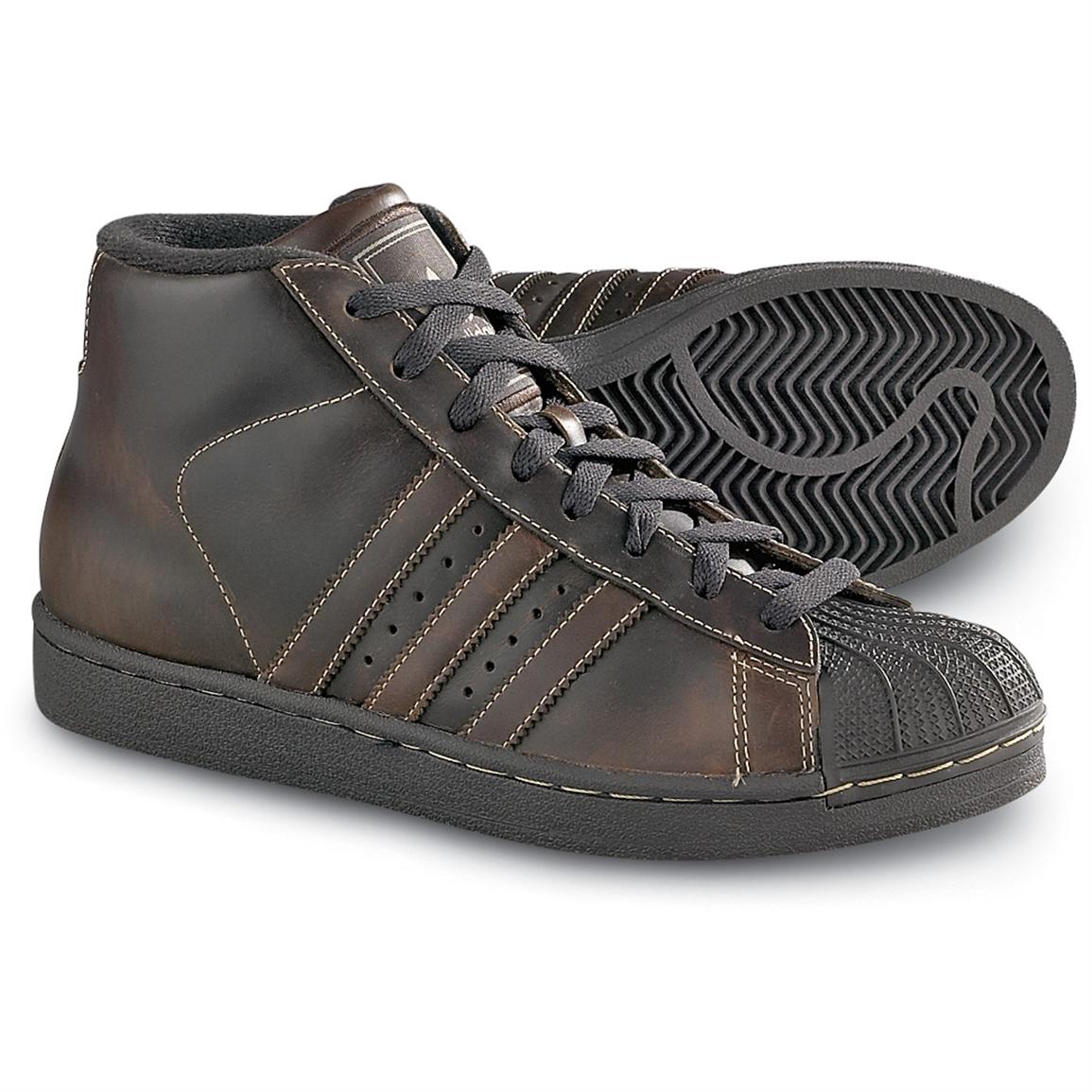 Men's Adidas® Pro Model Retro Hi-tops, Brown - 92318, Running Shoes