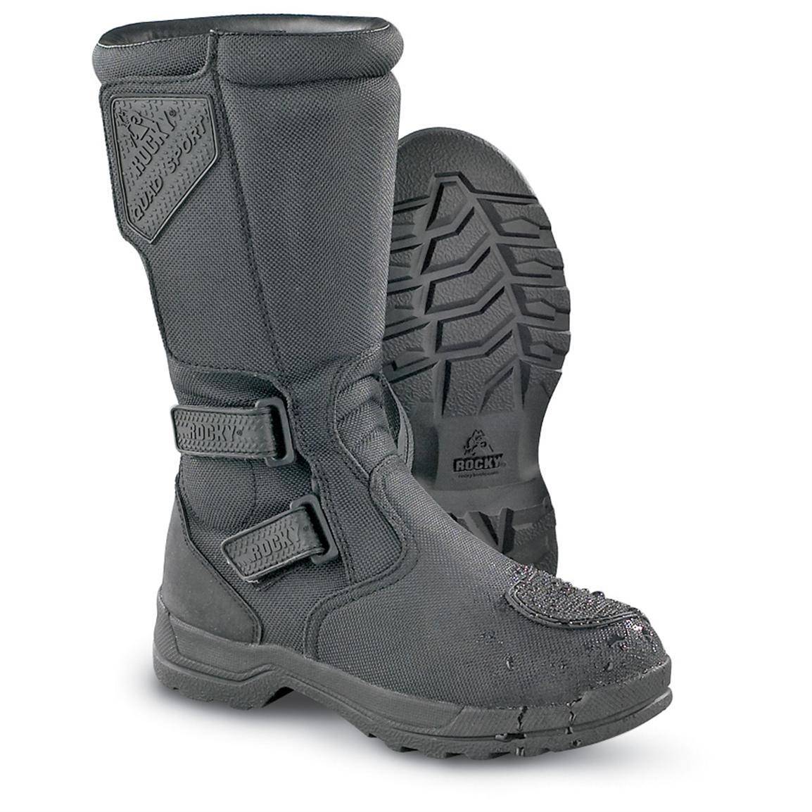 Women&#39;s Rocky® ATV Quadsport Waterproof Boots, Black - 93776, Hunting Boots at Sportsman&#39;s Guide