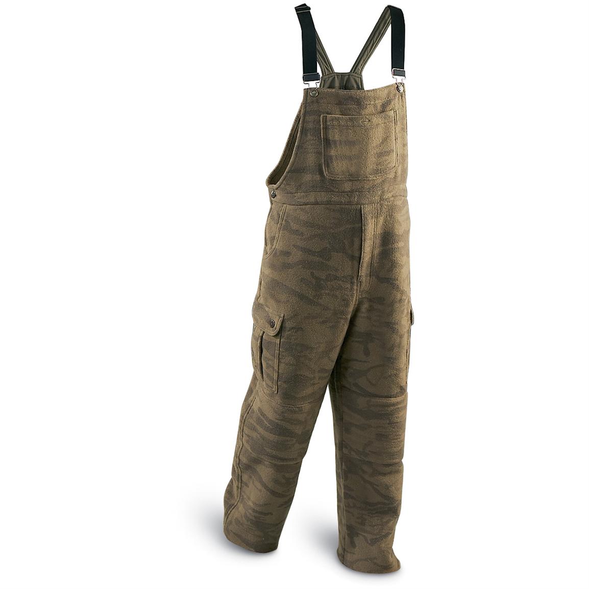 Guide Gear™ Recycled Wool Bibs, Camo 93904, Camo Overalls & Coveralls