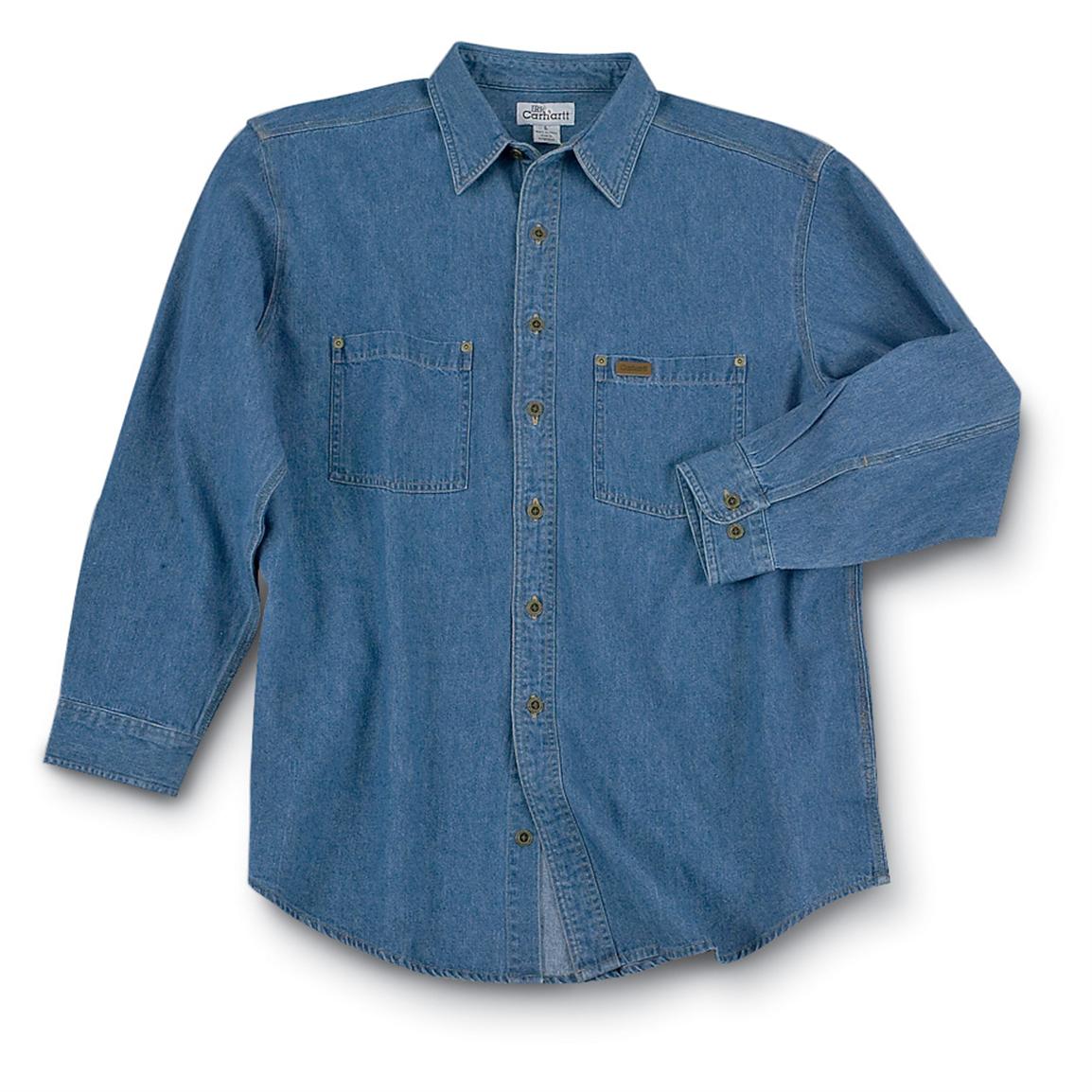 carhart denim shirt