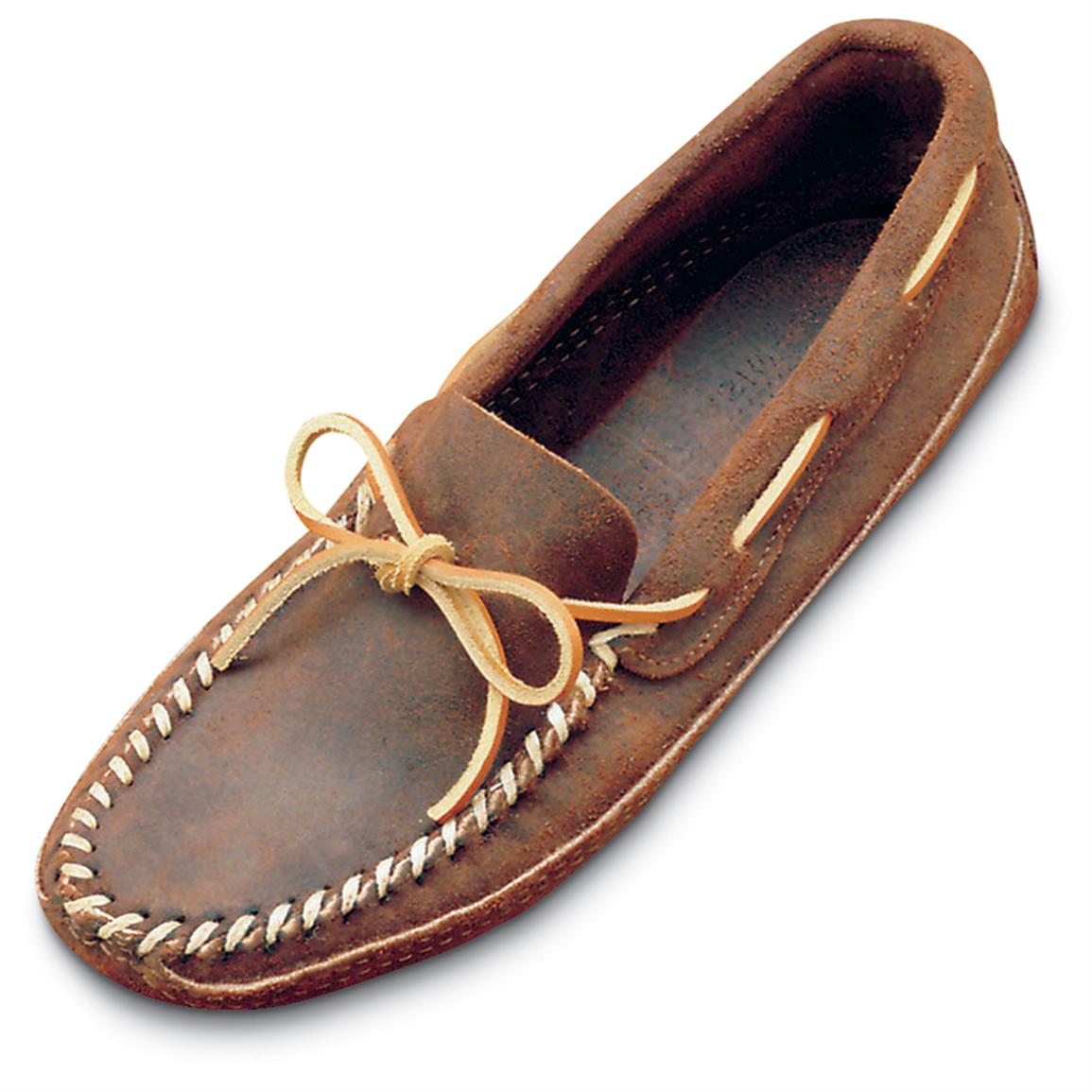 Men&amp;#39;s Minnetonka Moccasins Ruff Leather Double Bottom Softsole Moc ...