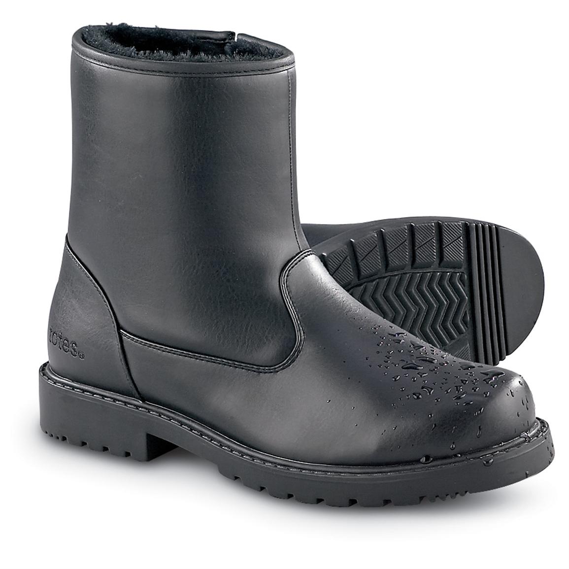 Men&#39;s Totes® Commuter Waterproof Thermolite™ Insulated Boots, Black - 95414, Winter & Snow Boots ...