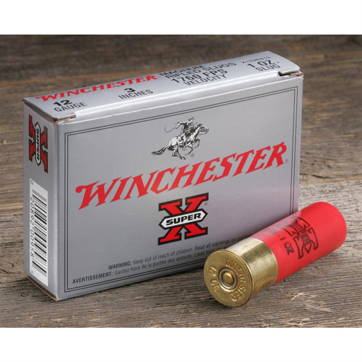 5 rounds Winchester® Super - X Slugs 16 - gauge X16RS5 Rifled H.P. 2 3 