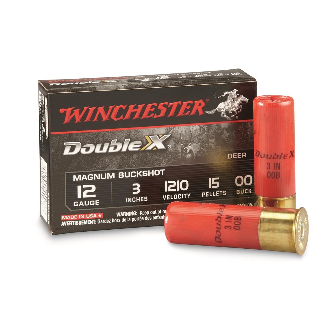 Winchester Double X Magnum Buckshot 12 Gauge 3 00 Buck 5 Rounds 95672 12 Gauge Shells At