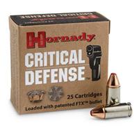 HORNADY CRITICAL DEFENSE LITE, 9MM LUGER, FTX, 100