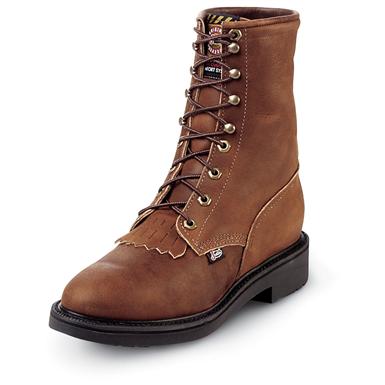 Men's Justin® 8" Lace - R Work Boots, Bark