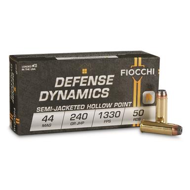 Fiocchi Shooting Dynamics, .44 Magnum, JHP, 240 Grain, 50 Rounds