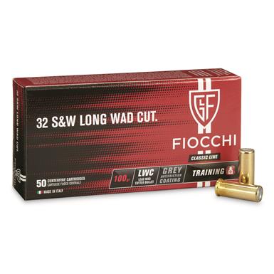 Fiocchi, .32 S&W Long, LWC, 100 Grain, 50 Rounds
