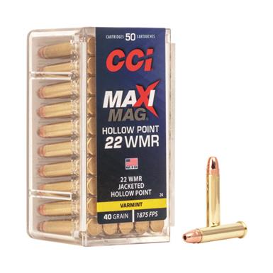 CCI Maxi-Mag, .22 Magnum, HP, 40 Grain, 50 Rounds
