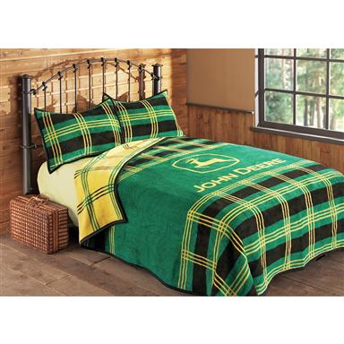 John Deere Plaid Bed Blanket 106932 Quilts At Sportsman S Guide John Deere Plaid Bed Blanket Or Sham