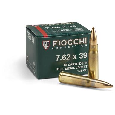 Fiocchi, 7.62x39mm, FMJ, 124 Grain, 1,000 Rounds