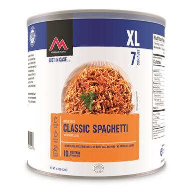 Mountain House Emergency Food Freeze-Dried Spaghetti with Meat Sauce, 7 Servings