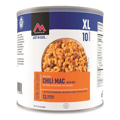 Mountain House Emergency Food Freeze-Dried Chili Mac with Beef