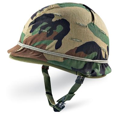 New U.S. Military M1 Helmet with Cover - 121029, Helmets & Accessories