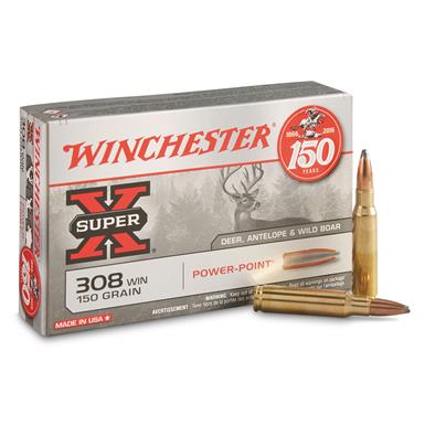 Winchester Super-X, .308 Winchester, PP, 150 Grain, 20 Rounds