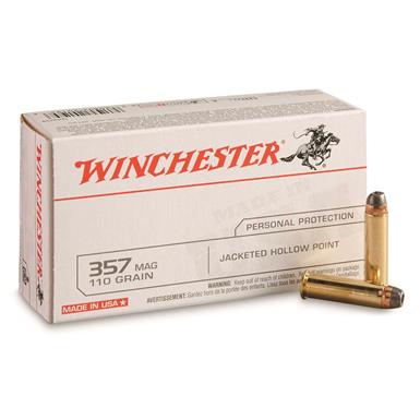 Winchester White Box, .357 Magnum, JHP, 110 Grain, 500 Rounds