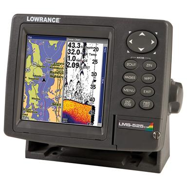 Lowrance® LMS - 525C DF GPS Chartplotter / Fishfinder with Transducer ...