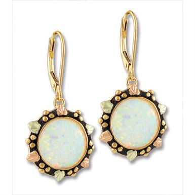 Landstrom S 10k Yellow Gold 14k Leverback Earrings With Opal Landstrom S 10k Yellow Gold 14k Leverback Earrings With Opal