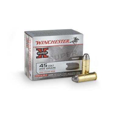 Winchester Super-X Target, .45 Colt, LRN, 255 Grain, 20 Rounds