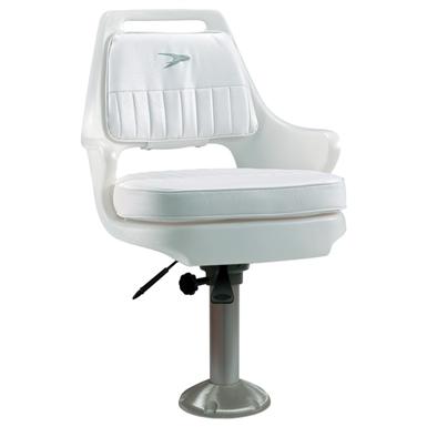Wise® Offshore Pilot Chair with 12-18" Adjustable Pedestal / Mounting Plate / Seat Slider / Seat Swivel