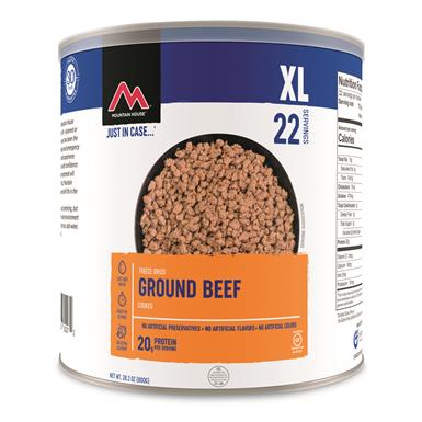 Mountain House Emergency Food Freeze-Dried Ground Beef, 22 Servings