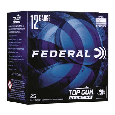 Federal Top Gun Target, 12 Gauge, 2 3/4", 1 1/8 oz. Shotshells, 25 Rounds