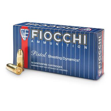 Fiocchi, 9mm Luger, FMJ, 115 Grain, 500 Rounds