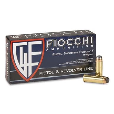 Fiocchi Shooting Dynamics, .44 Magnum, JSP, 240 Grain, 50 Rounds