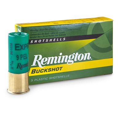 Remington Buckshot, 3" Magnum, 12 Gauge, 00 Buckshot, 15 Pellets, 5 Rounds