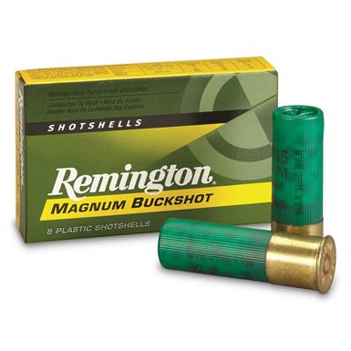 Remington Express Magnum Buckshot, 12 Gauge, 3", #4 Buck, 41 Pellets, 5 Rounds