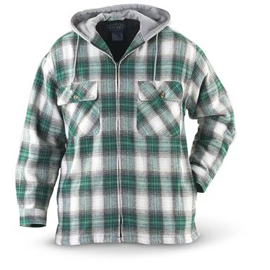Hooded Flannel Shirt Jac - 161705, Insulated Jackets & Coats at ...