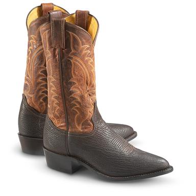 Men's Tony Lama® Sharkskin Boots, Chocolate - 164222, Cowboy & Western ...