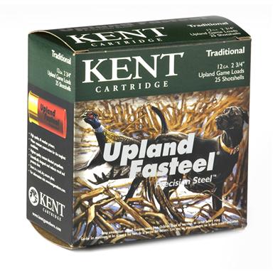 25 rounds Kent Upland Fasteel Precision Steel 12 Gauge 2 3/4