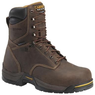 Men's Carolina® 8" Waterproof 600 - gram Thinsulate Ultra Insulation Broad Toe Boots