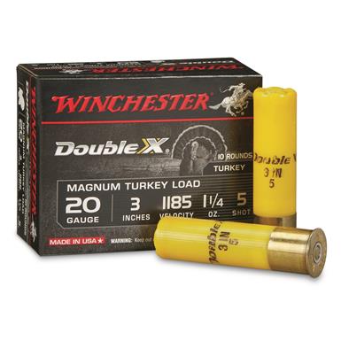 Winchester Double X , 20 Gauge, 3", 1-1/4 oz., Magnum Turkey Load, 10 Rounds