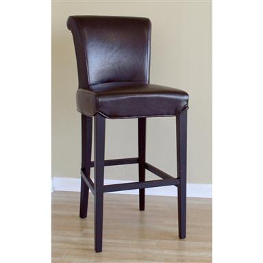 Whole Interiors Cognac Dark Brown Leather Bar Stool 168151 Whole Interiors Cognac Dark Brown Leather Bar Stool