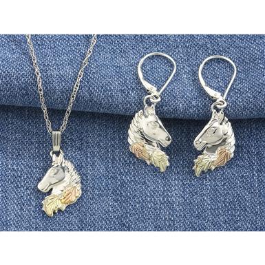Black Hills Gold Sterling Silver Horse Earrings 70900 Jewelry Black Hills Gold Sterling Silver Horse Earrings