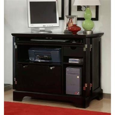 Home Styles Bedford Compact Office Cabinet Ebony 172199 Home Styles Bedford Compact Office Cabinet Ebony