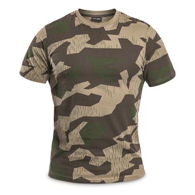 Military Style Crew T-Shirt, Vintage Camo