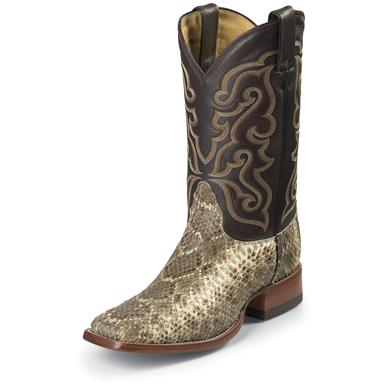 Nocona® Men's Rattlesnake Square Toe Horseman Boots, Natural - 173208 ...