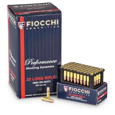 Fiocchi, .22LR, 40 Grain, 500 Rounds