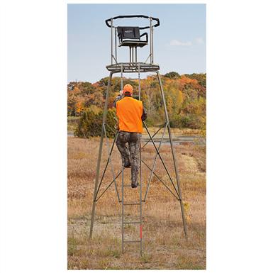 Guide Gear 15' Woodsman Rotating Tripod Deer Stand - 177511, Tower ...