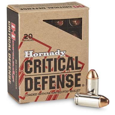 Hornady Critical Defense, .40 S&W, FTX, 165 Grain, 20 Rounds