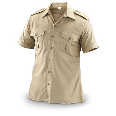 Italian Military Surplus Short Sleeve Field Shirt, Used